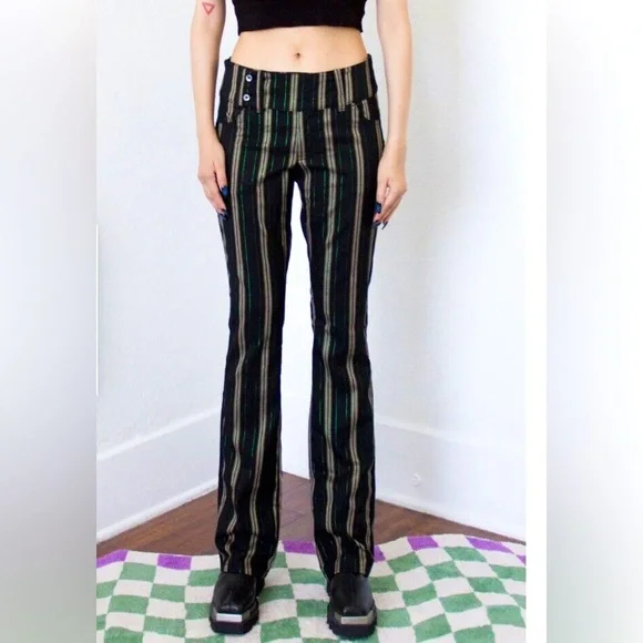 Urban Outfitters Y2K Marcella Striped Flare Trousers - Picture 2 of 13